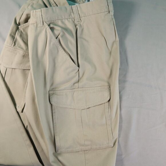 Vintage Columbia Chino Style Men's Pants Flat Front Cargo Pockets 38X32 - Picture 6 of 12